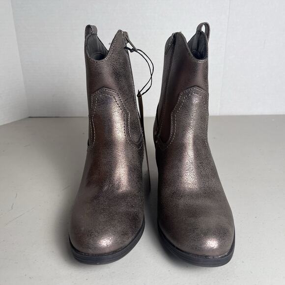 Frye and Co Daxx Stacked Heel Cowboy Boots Platinum Western Shoes Women's 6.5 - Picture 7 of 14